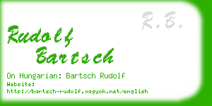 rudolf bartsch business card